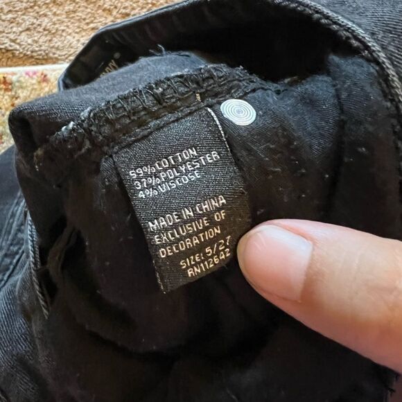 Blue savy black raw hem jeans 5/27 - Picture 7 of 8